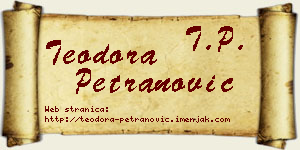 Teodora Petranović vizit kartica